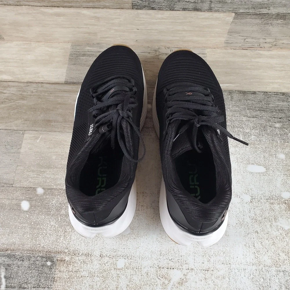 Kuru‎ Atom 2 Womens Shoes Sz 8.5 W Running Jet Black Desert Tan Lace Up Sneakers
